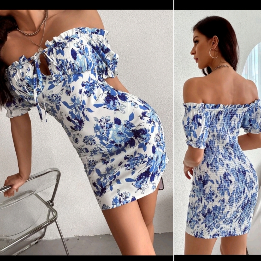 NWOT Flower Sexy Dress